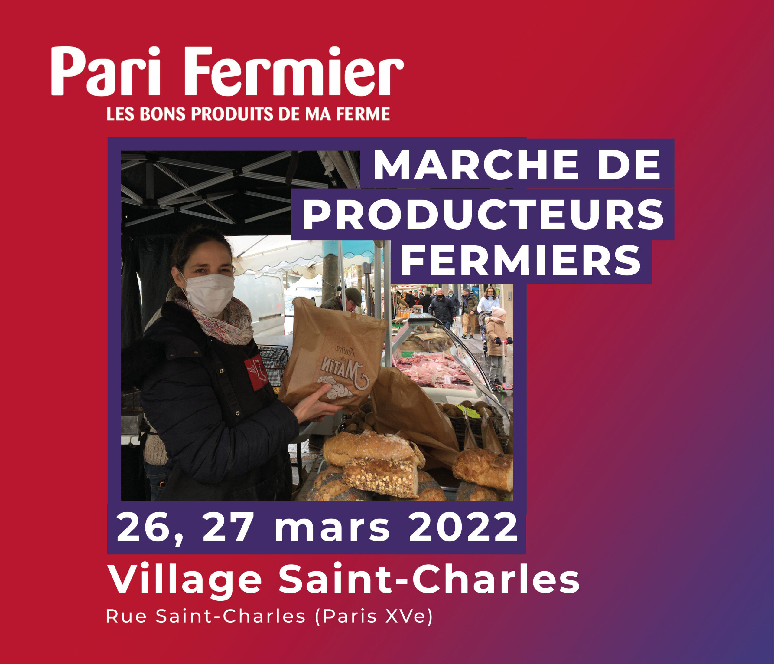 MARCHÉ PARI FERMIER – VILLAGE SAINT-CHARLES (Paris XVe)
