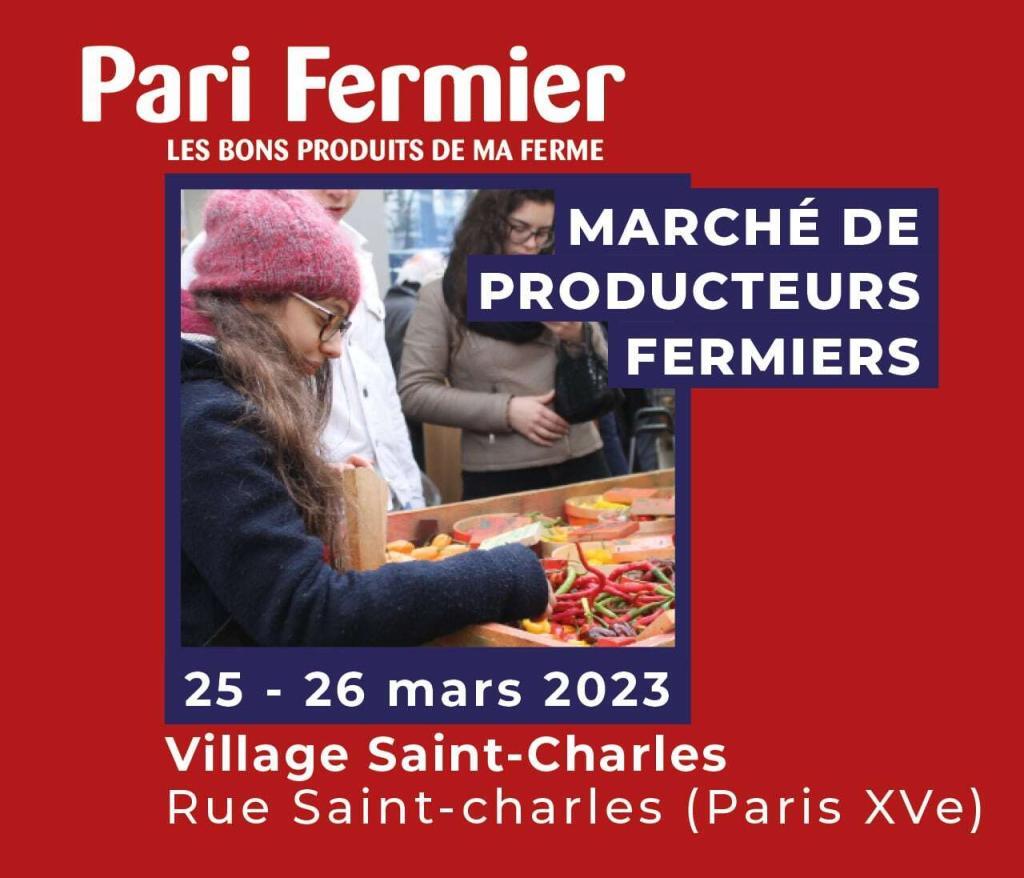 événement Pari Fermier à Paris 15 rue Saint-Charles mars 2023